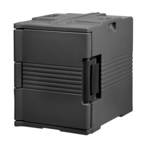 Isoleeritud toitlustuskonteiner 2xGN 1/1 - 200, eestlaetav, AmerBox, GN 1/1, must, 465x655x(K)625mm