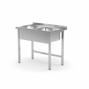 1000x700x850mm Laud valamu ja riiuliga, kaks valamukaussi