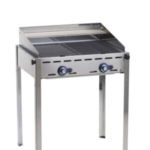 11.6kW Gaasigrill GreenFire ProfiLine - 2 põletit 2 roostevabast terasest Gastronorm 1/1 grillresti, 740x612x(H)825mm