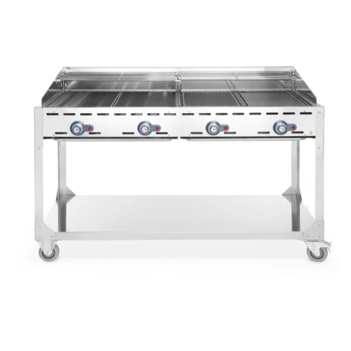 22kW Gaasigrill GreenFire ProfiLine - 4 põletit ratastega aluseL 1400x612x(H)825mm