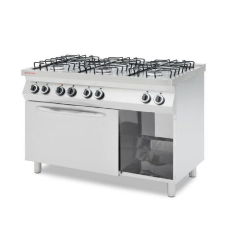 Gaasipliit 6-põletiline gaasiahjuga GN1/1 Revolution