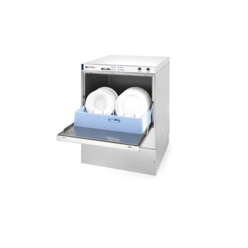 Nõudepesumasin 50x50 - manuaalne juhtimine pesuvahendi dosaatori ja tühjenduspumbaga, 230V/3600W, 600x570x(H)830mm