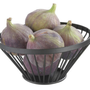 Ø280x130mm Puuviljakorv kaldus ümar must