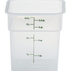 3,8L CamSquare läbipaistev polüpropüleenist konteiner söökidele, Cambro