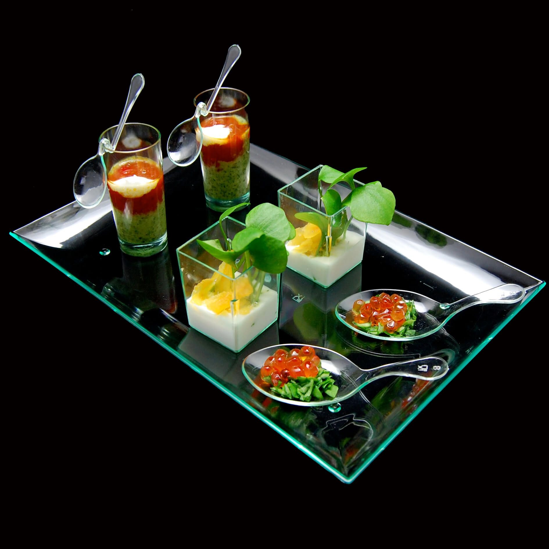 Suur taldrik/kandik suupistete serveerimiseks, 370x270mm, komplektis 6 tk.