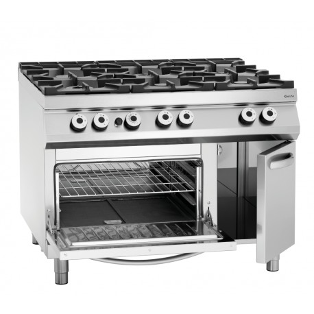 Gas pliit 6BR,gas oven,2/1GN NS