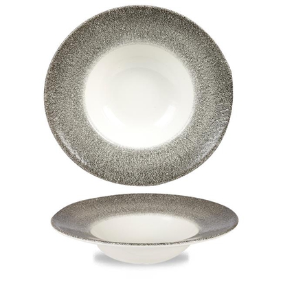 280mm Raku Quartz Black Profile laia äärega kauss