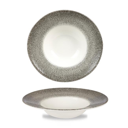 240mm Raku Quartz Black Profile laia äärega kauss