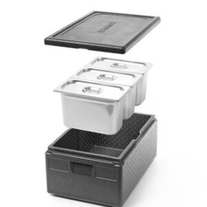 EPP GN1/1 234mm with three containers GN1/3 200mm 3 and a Kaas with a silicone seal