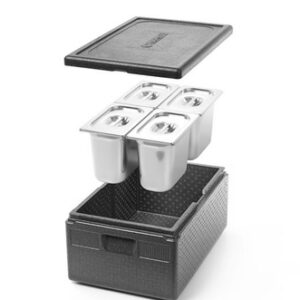 EPP GN1/1 234mm of 4 containers GN1/4 200mm and 4 Kaass with silicone seal