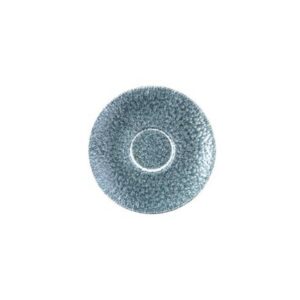 156mm Raku Topaz Blue cappuccino alustass