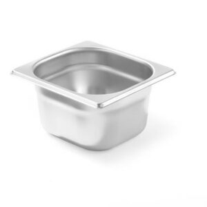 Kaas GN1/6 container with a hole a spoon