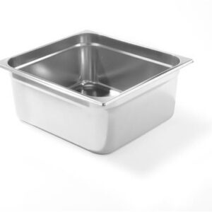 Kaas GN2/3 container with a hole a spoon