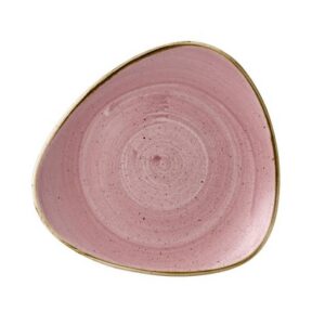 229mm Stonecast Petal Pink kolmnurkne taldrik