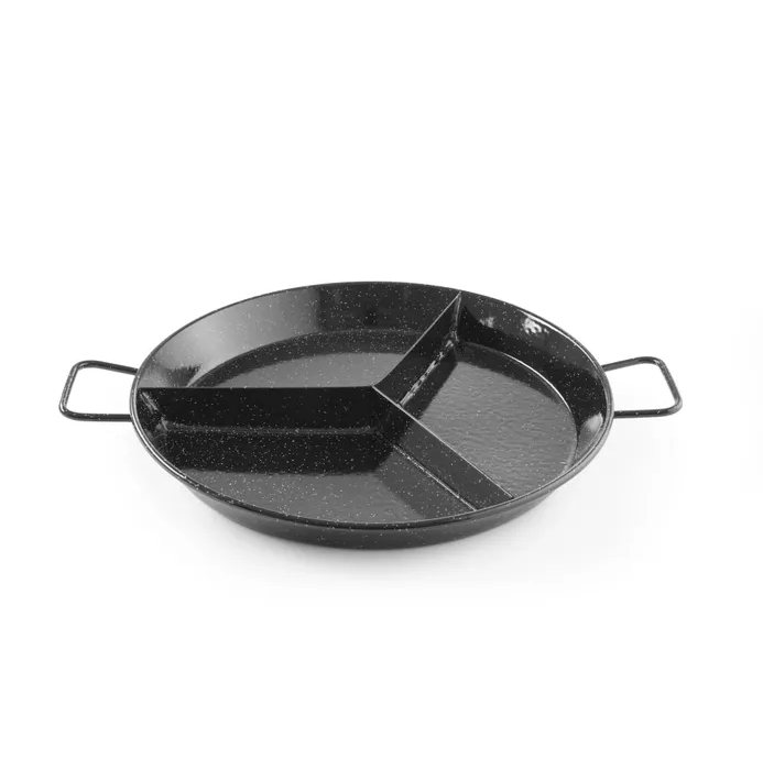 Ø430 Emailkattega jagatud pann 3 sektsiooni 47mm