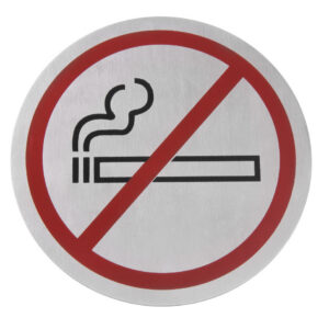 Infosilt uksel mitte suitsetada – suur Ø160mm