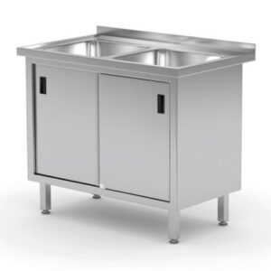 1000x600x850mm 2- valamu -ja lükandustega kapp, keevitatud konstruktsioon 1000x600x850 mm,