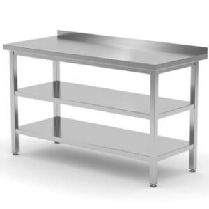 140x70x85cm Wall table with two riiulid - twisted