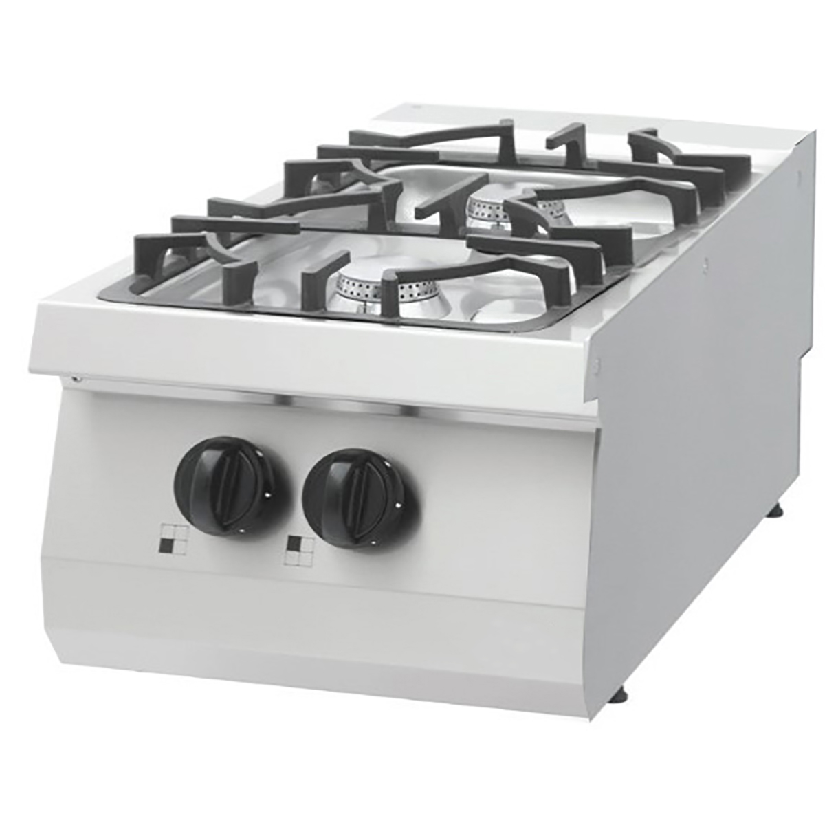 Heavy Duty Cooker - 2 Burners - Single Unit - 70cm Deep - 13.5kW - Gas