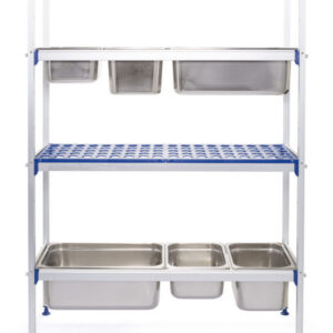 Kokkupandav ALU riiul GN anumate jaoks 1120x355x1685mm