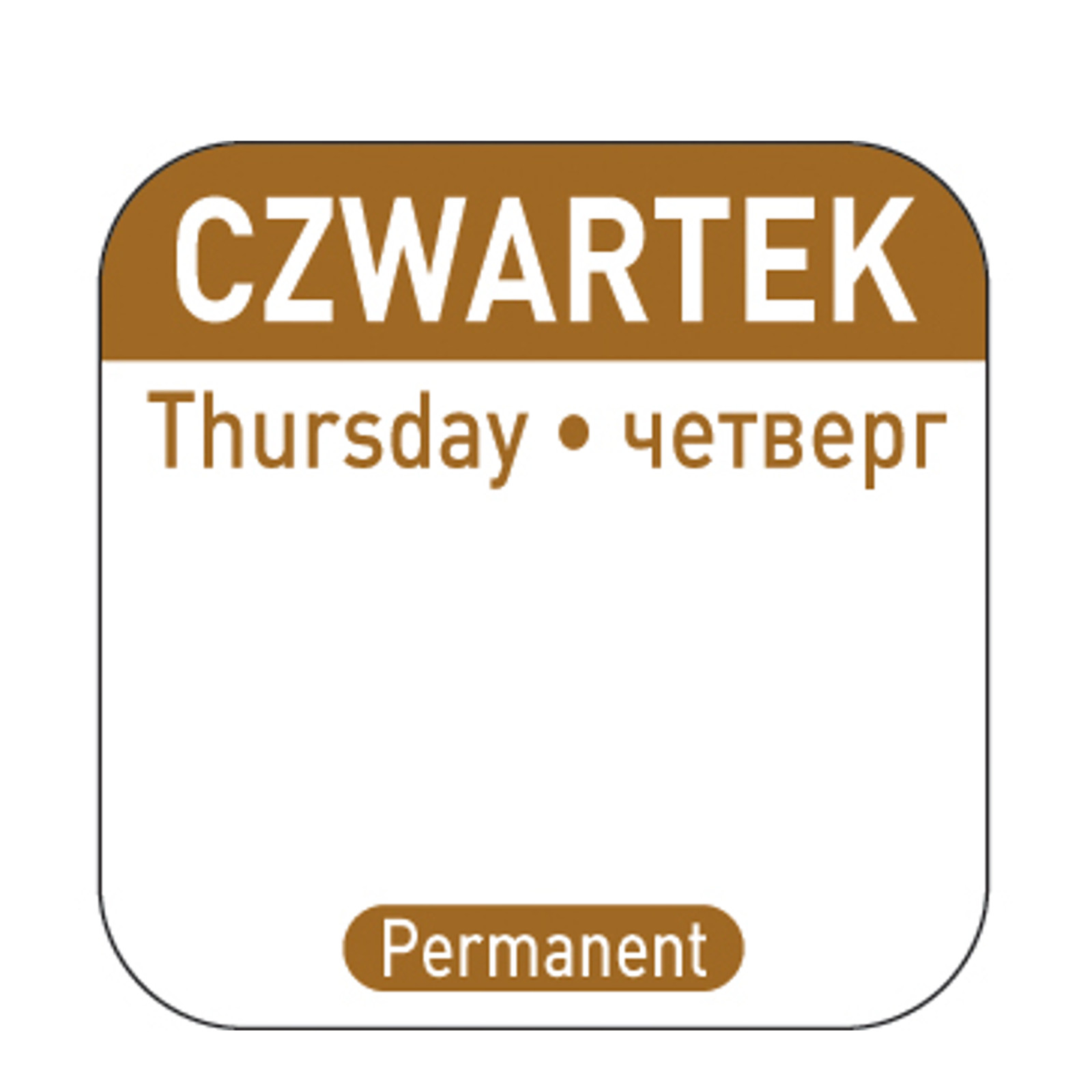 Toiduohutuse etiketid igaks nädalapäevaks - mitmekordselt kasutatavad 1000 tk. rullis, 1000tk., 25x25mm