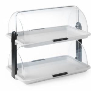 465x310x410mm Roll Top Cool Display Tray Double Deck