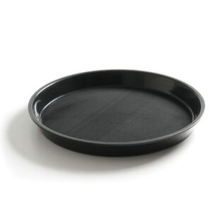 Ø360x39mm Polüpropüleenist libisemiskindel ümmargune serveerimiskandik must