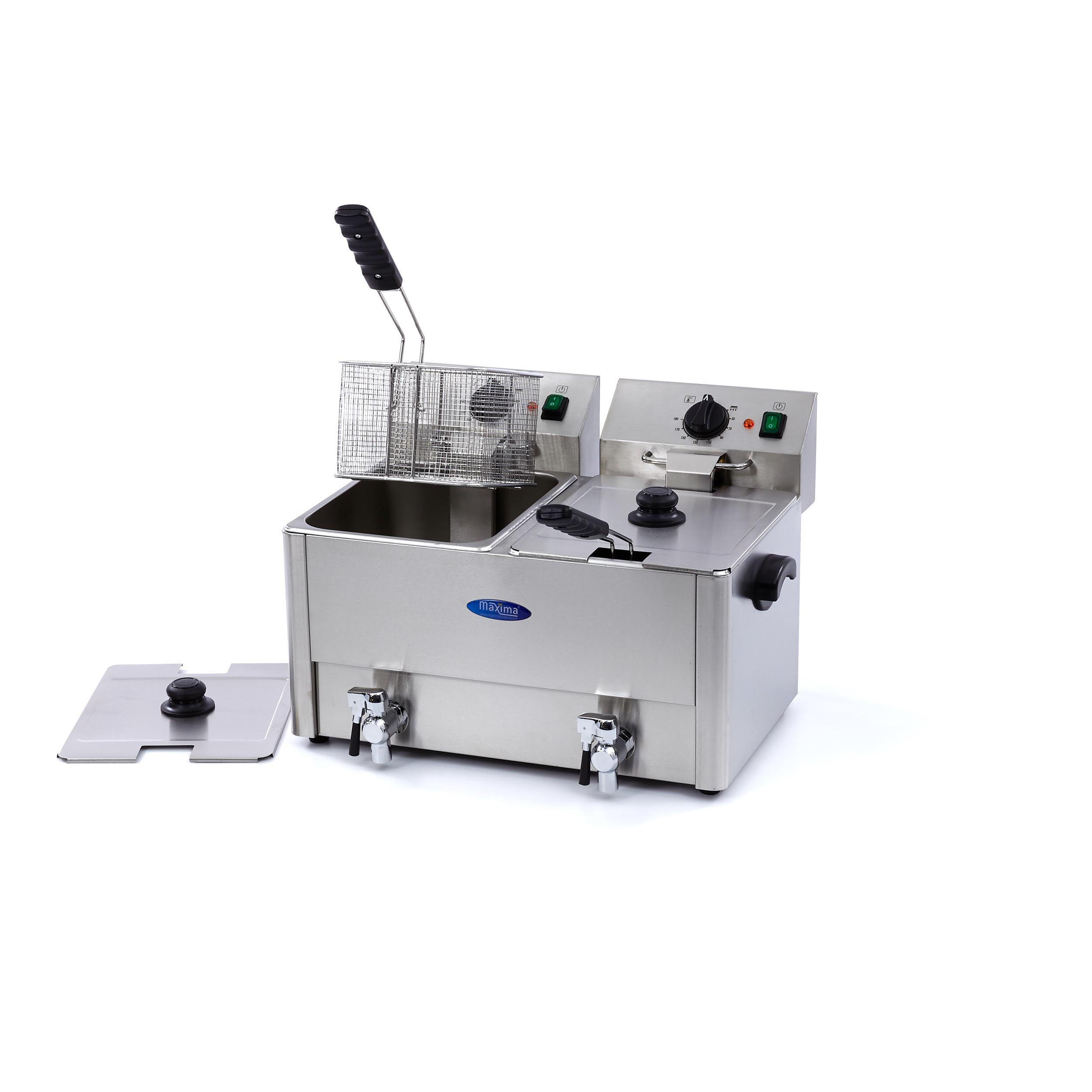 2x8L Fritüür koos tühjenduskraaniga - topeltkorviga