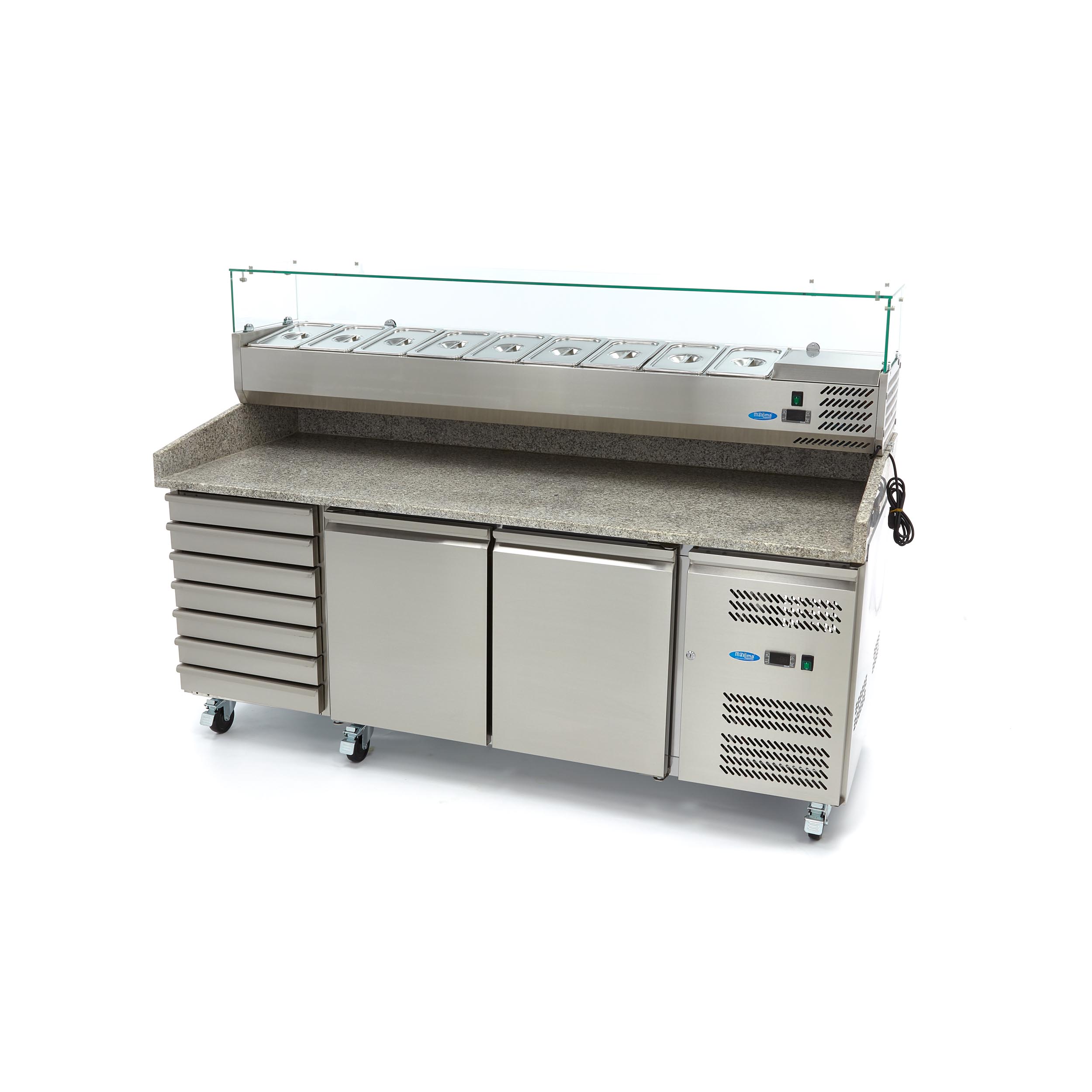 202cm Külmlaud - 2 ust - 7 sahtlit