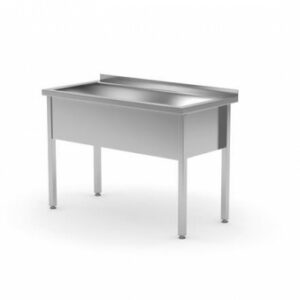 1000x700x850mm Ühe valamu laud - keevitatud, sügavus: 700 mm, valamu: 300 mm.