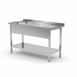 80x70x85cm Valamu ja riiuliga laud ühe kraanikausiga kauss