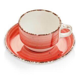 230ml Rubiini tass alustassiga