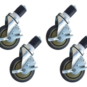 Töölaua rattad 4 tk - piduritega - 5 tolli / 12,7 cm