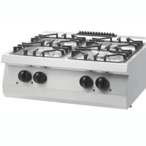 Heavy Duty Cooker - 4 Burners - Double Unit - 70cm Deep - 27kW - Gas