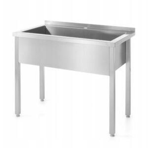 120x60x85cm Topelt valamu laud - keevitatud, sügavus: 600 mm, valamu: 300 mm.