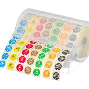 Ühekordsete etikettide komplekt ''Food Safety'' igaks nädalapäevaks koos jaoturiga 184x142x(H)108mm