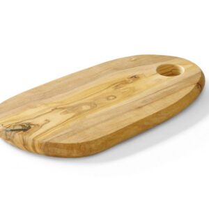 250x165mm Oliivipuust serveerimislaud, auguga 18mm