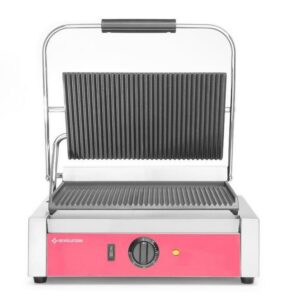 Revolution panini kontaktgrill soonikuga ülevalt ja alt