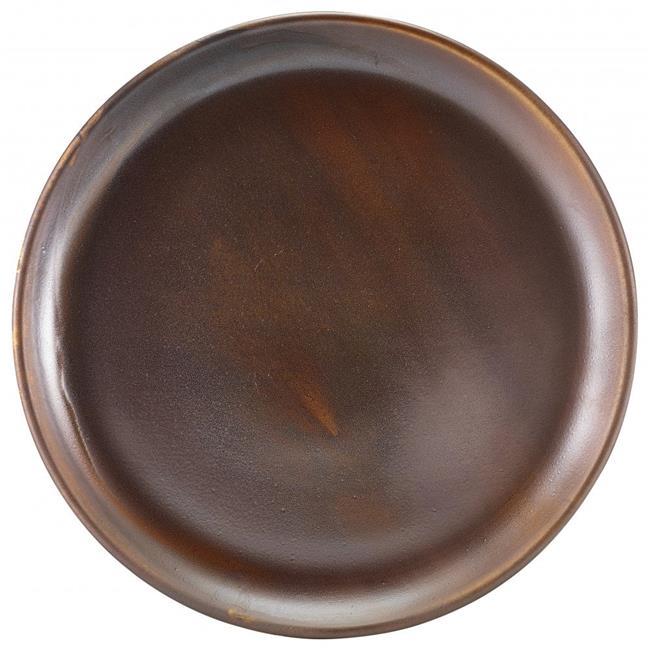 190mm Rustic Copper Diverse coupe flat plate