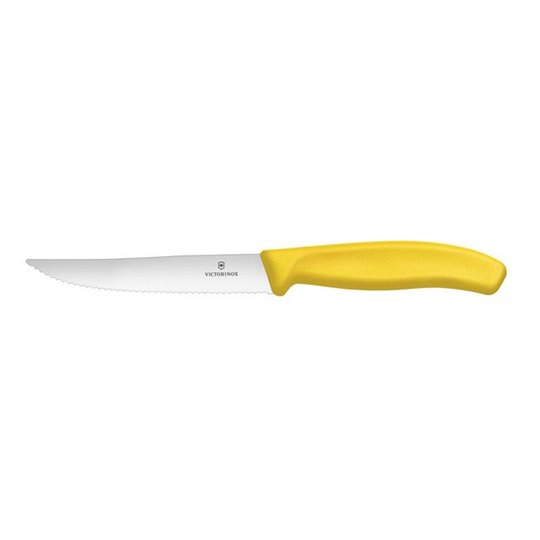 Kollane Victorinox Swiss Classic Steak ja pitsanuga