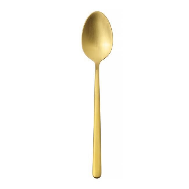 GL177 Tea spoon AMARONE.3.0mm matt gold 12pcs in a gift box